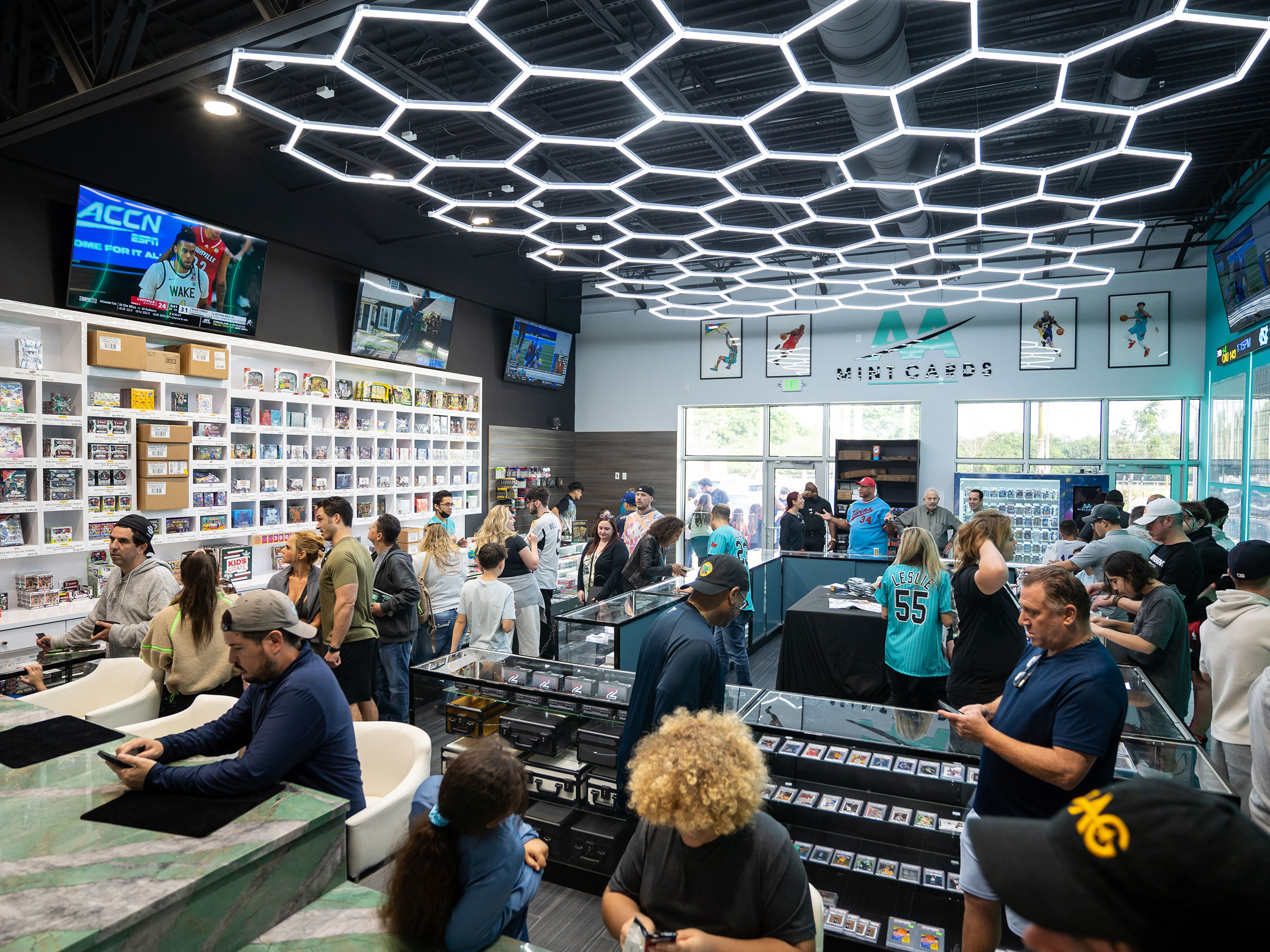 Over 2,400 square feet of cards - The added space allowed us to turn our dream of creating a sports card destination into a reality.